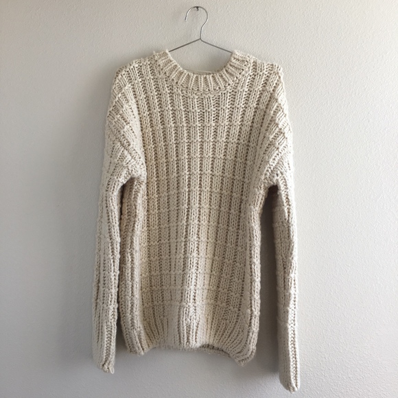 Moon River Sweaters - Moon River Genesis Chunky Sweater - Tan